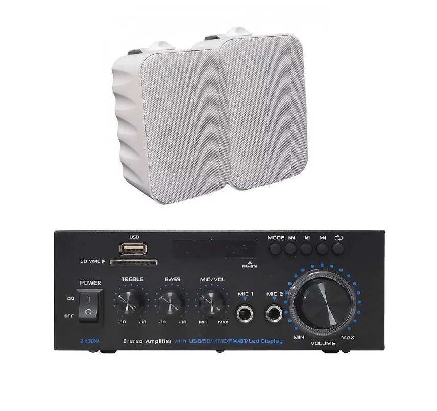 ACOUSTIC CONTROL AMP30 + altavoces Sono 104 blanco 