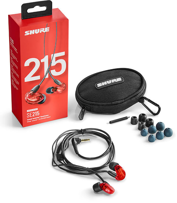 AURICULARES SHURE SE215 rojo 