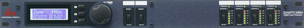 Procesador de señal 6 in (4 mic/line) /4 out sin control frontal ZONEPRO640M Procesador de señal 6 in (4 mic/line) /4 out sin control frontal ZONEPRO640M