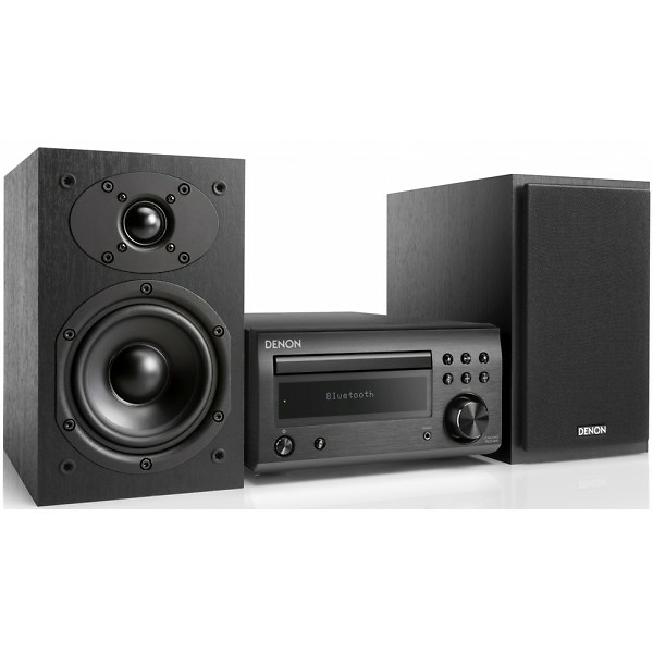 DENON DM-41 Micro Cadena HiFi DM41 Negra + altavoces negros DENON DM-41 Micro Cadena HiFi DM41 Negra + altavoces negros