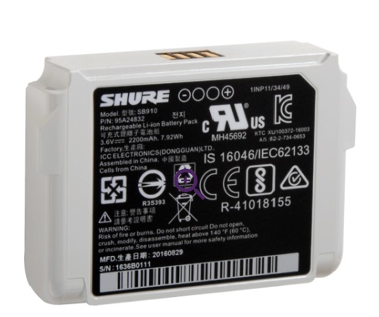 Bateria Shure SB910 Bateria Shure SB910