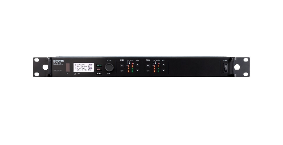 Receptor Digital Dual 1U rack ULXD4DE Receptor Digital Dual 1U rack ULXD4DE