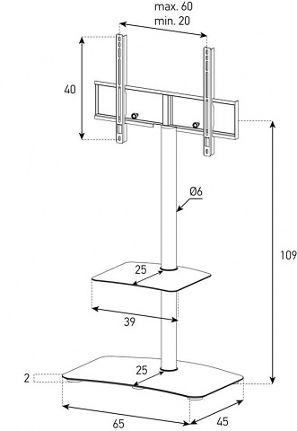 Norstone Suspens Plus  Soporte suelo para TV