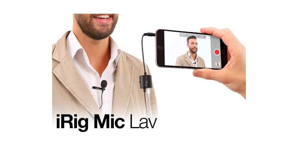 Micrófono móvil de solapa iRig Mic Lav de IK Multimedia